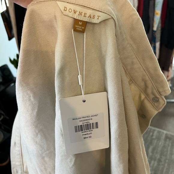 Nwt Downeast Cream Raglan Jacket M - Picture 8 of 8